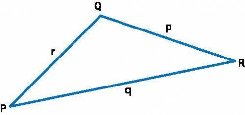 If ∠P, ∠Q, and ∠R are given, as well as the value of p, then explain whether the Law of Sines or th