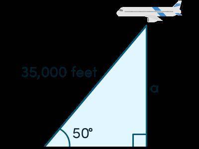 When an airplane is 35,000 feet from an air traffic control tower, the angle of elevation between t