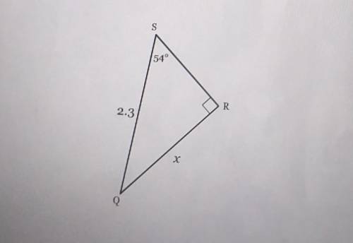 Solve for x. round to the nearest tenth. If necessary​