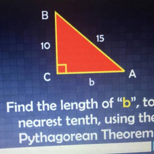 Find the length of b to the nearest tenth.