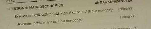 Discuss in detail, with the aid of graphs, the profits of monopoly​