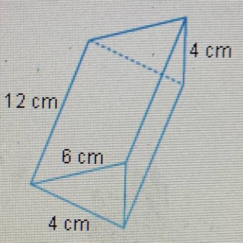 4 cm
12 cm
6 cm
4 cm
Find the lateral surface area of the solid above.