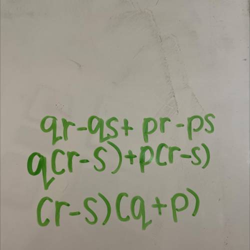 Factorize this expression
qr-qs+pr-ps