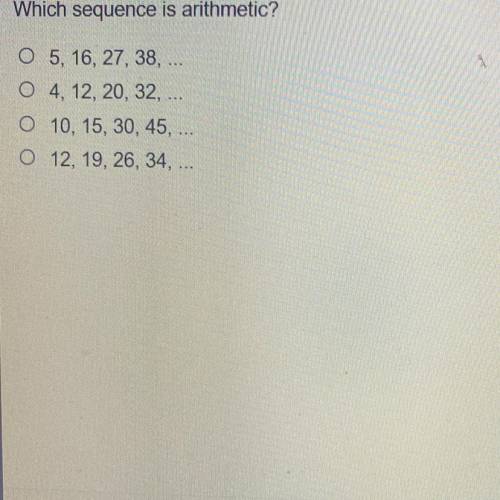 Which sequence is arithmetic?