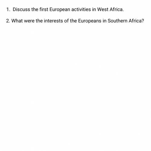 First European activities in North Africa