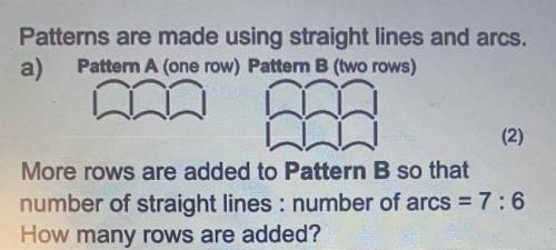 Patterns are made using straight lines and arcs.

 
Pattern A (one row) 
Pattern B (two rows)
More