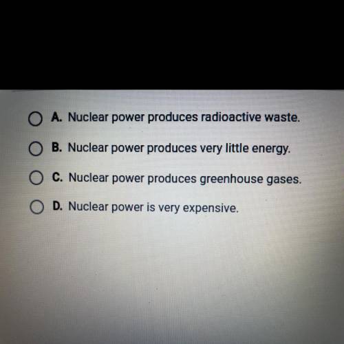 What is a disadvantage of using nuclear power?