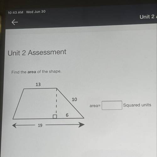 How do I find the area for this shape
