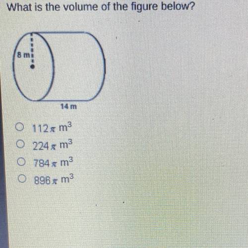 What is the volume of the figure below?