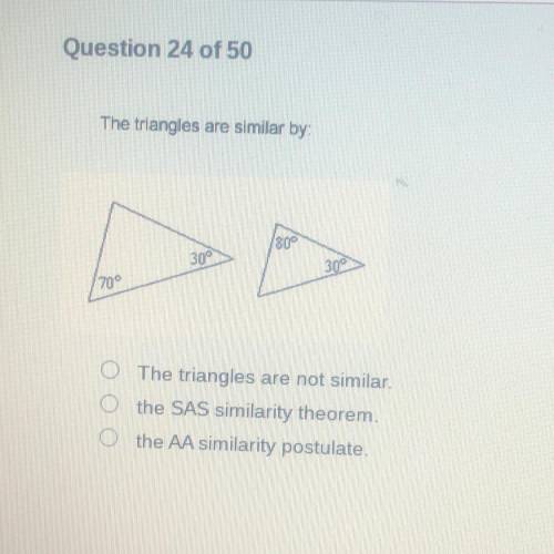 The triangles are similar by??