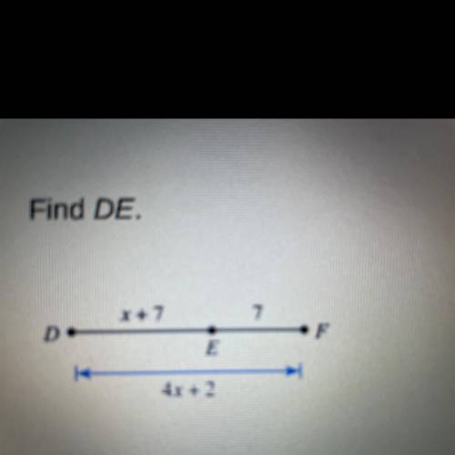 Find DE. A.4 B.5/3 C.7 D.11