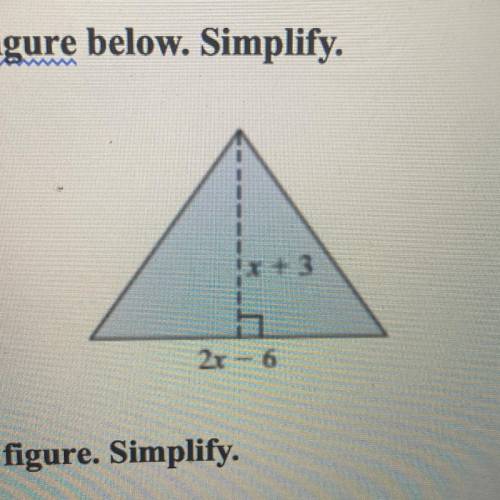 2. What is the area of the figure below. Simplify.