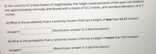 In what country of United states of heightlandia, the height measurements of ten year old children