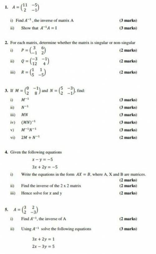 PLEASE HELP ME WITH THIS MATRICE WORKSHEET I WILL GIVE BRAINLIEST​ ITS DUE SOON
