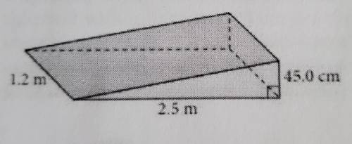 9. Determine the volume of concrete needed to build a ramp in the shape of a triangular prism to th