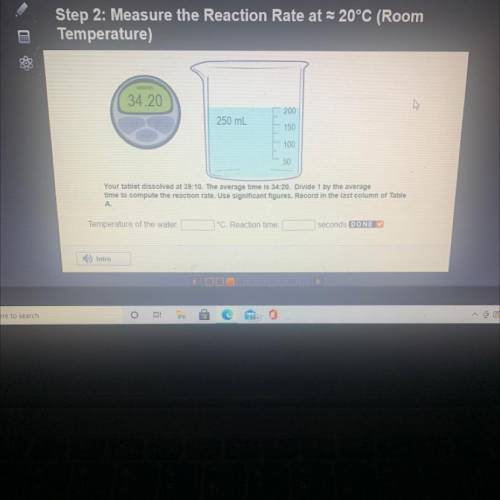 Temperature of the water_
Reaction time _