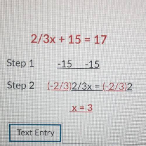 If there is an error in solving the equation below, then explain the error and in what step the err