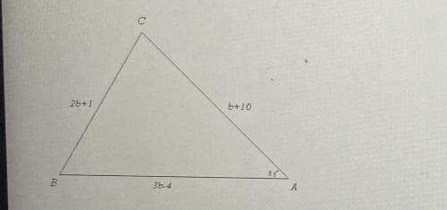 For each triangle shown below, determine whether you would use the Law of Sines or Law of Cosines t