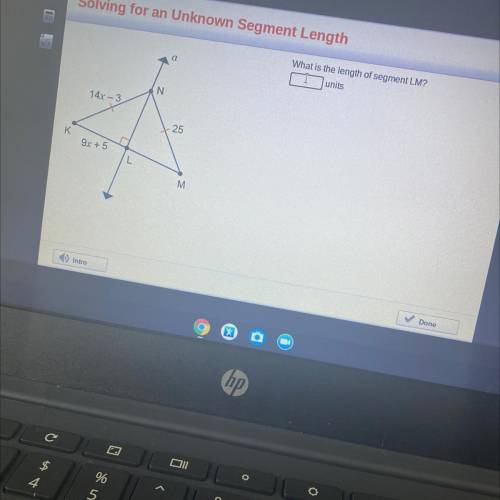 What is the length of segment LM?