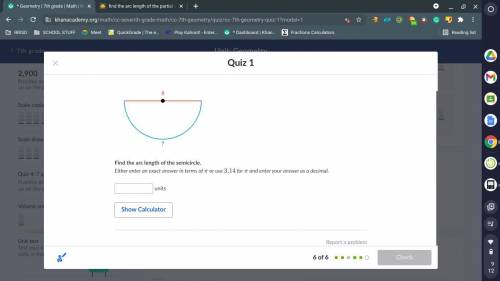 How do you find the arc length of a semi-circle?