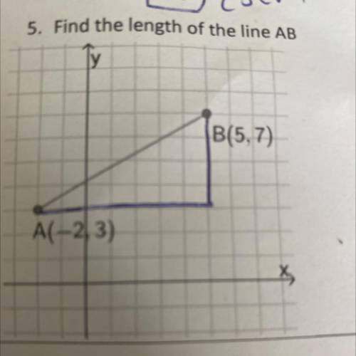 Find the length of the line AB