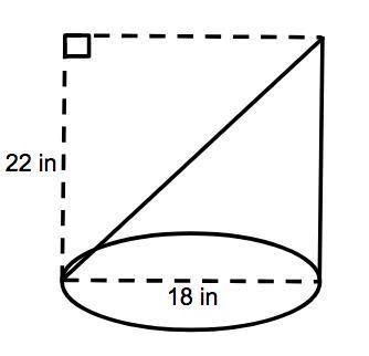 Find the volume of the cone shown as a decimal rounded to the nearest tenth.