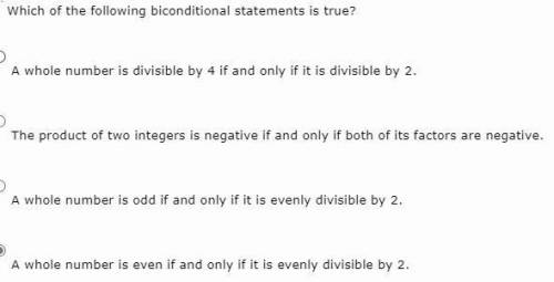 Which of the following biconditional statements is true?