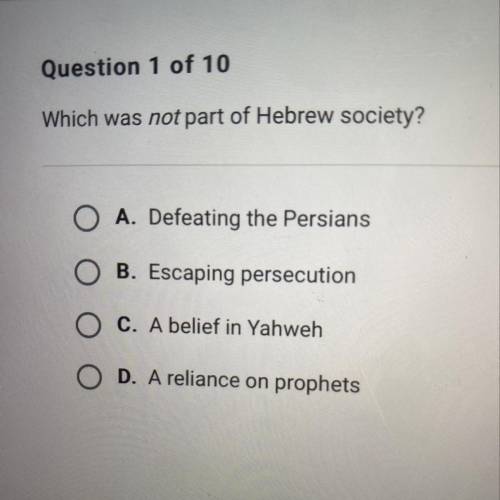 Which was not part of hebrew society?