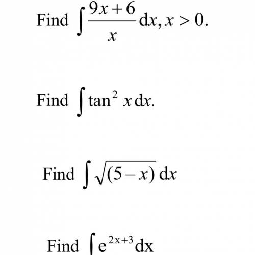 Find integral above
see the picture