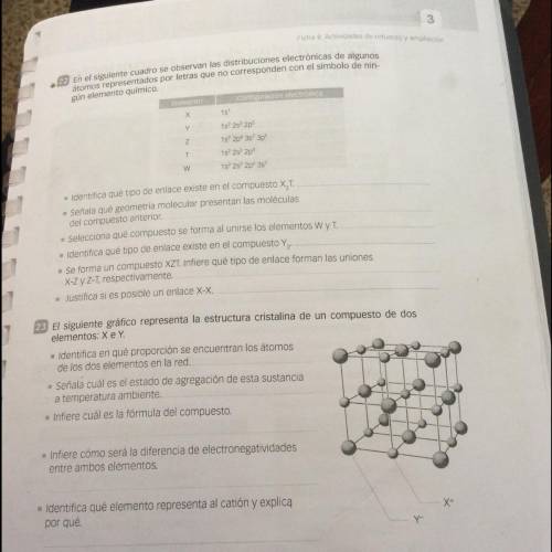Me ayudan con esto de química 
Respondan todas las preguntas de la imagen