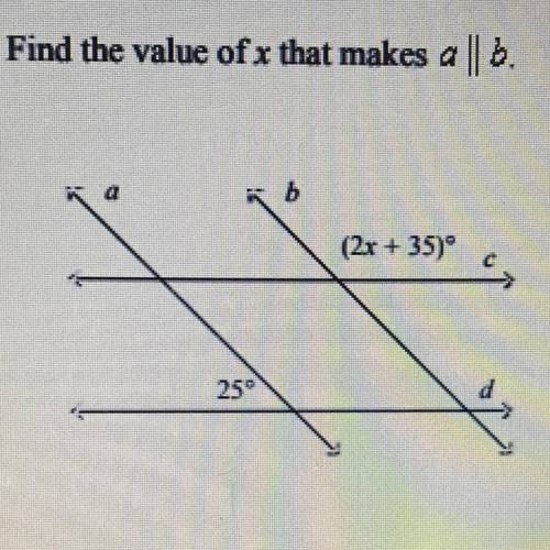 Find the Value of x that makes A parallel to B.