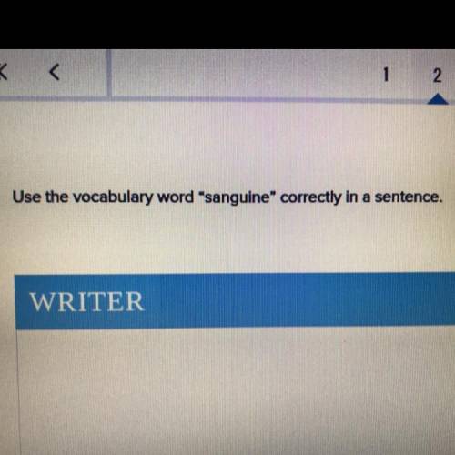 Use the vocabulary word sanguine correctly in a sentence.