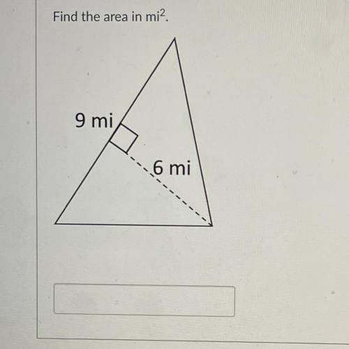 Find the area in mi^2