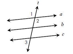 Complete the proof

Given: line b parallel to line c; angle 2 and angle 3 are supplementary
Prove: