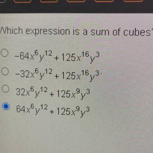 Which expression is a sum of cubes