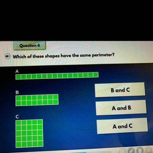 Which of these shapes have the same perimeter