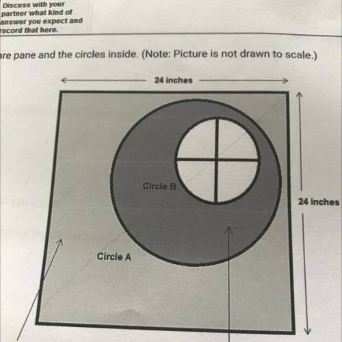 What is the approximate area of circle A?