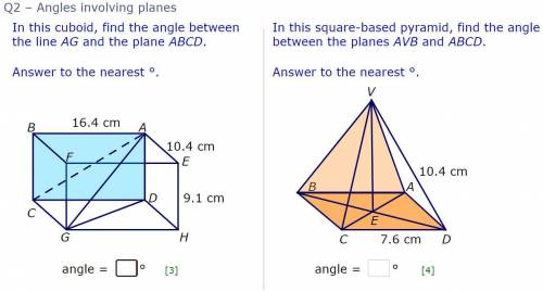 These 2 questions confuse me.
Can anyone help with some 3D trigonometry?