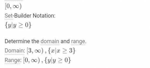 Find the domain and range of y= root x+3