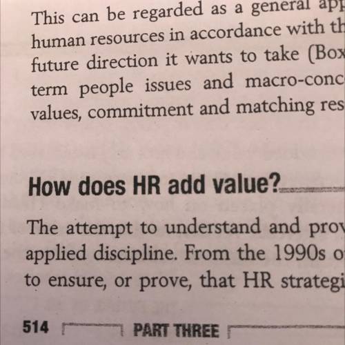 How does HR add value?