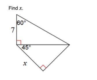 Use the figure to find x.