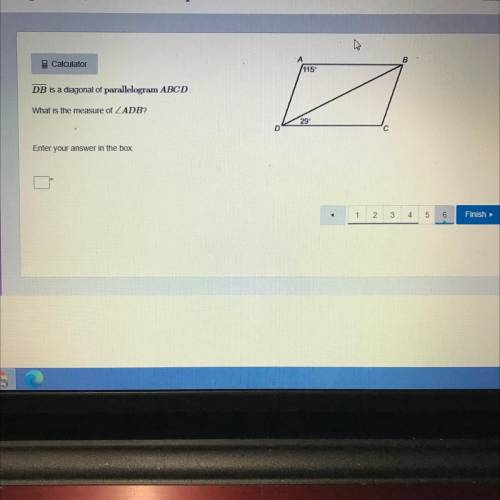 DB is a diagonal of parallelogram ABCD 
What is the measurement of
Please help ASAP