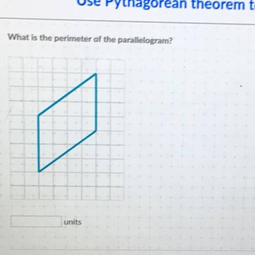 Please help! Use Pythagorean theorem to find perimeter
