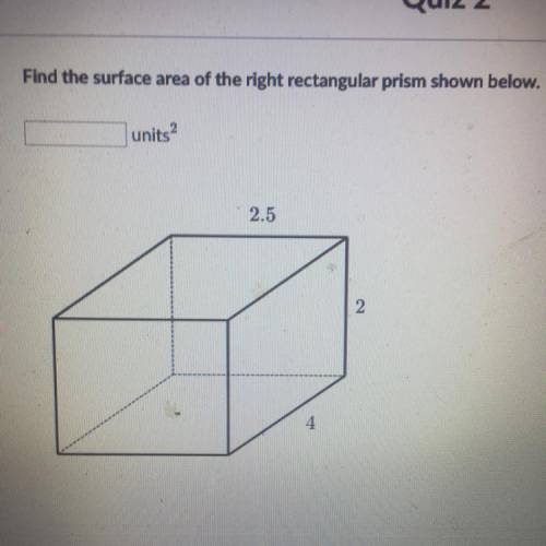 Find the surface area of the right rectangular shown below hurry plss