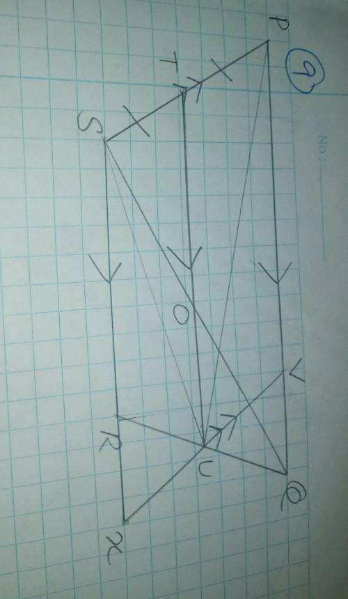 Show that,

1) TU = 1/2(PQ + SR)2) area of PQRS = 2 PSU triangle ( area ) ​Please help !!!UrgentNe