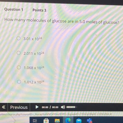 How many molecules of glucose are in 5.0 moles of glucose