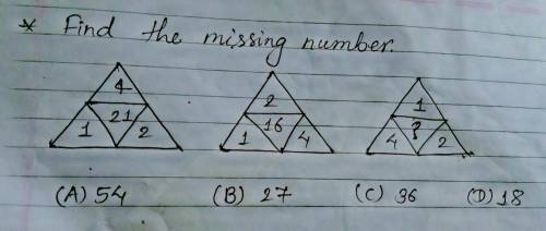Find the missing number .