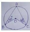 In the adjoining figure, O is the centre find the measure of angle BOC.

Please help me with this.
