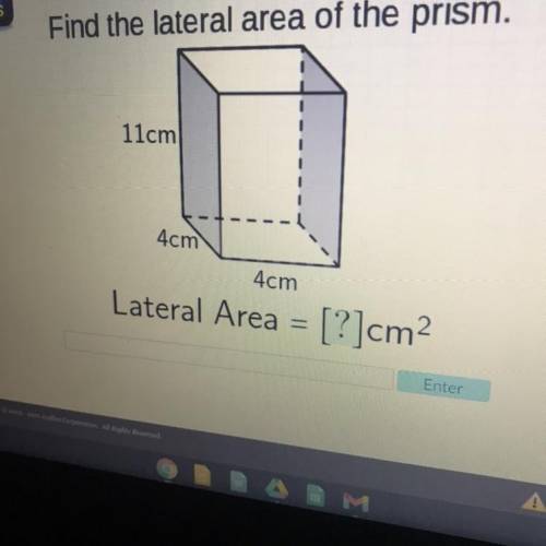 Help Now 
Find The Lateral Area Of The Prism