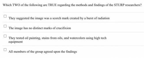 Which TWO of the following are TRUE regarding the methods and findings of the STURP researchers?